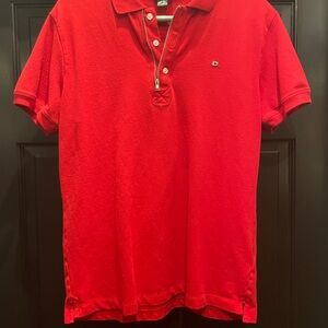 Diesel Men's Bright Red Zip Polo
